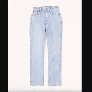 Abercrombie Curve Love Ultra High Rise Ankle Straight Jean